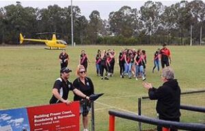 Phillip Short Congratulating the women's premiership team